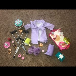 American Girl sick girl set and whole food set!